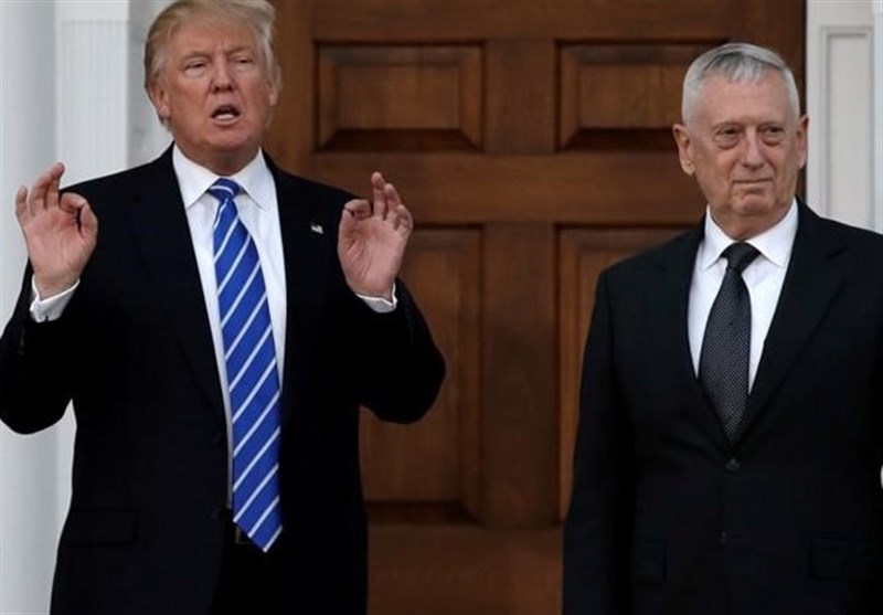 وزیر دفاع آمریکا درباره گزینه‌های نظامی علیه سوریه به ترامپ گزارش داد 