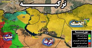 پیشروی نیروهای ارتش آمریکا در شمال شرق سوریه/ حرکت نیروهای دموکراتیک کُرد همگام با تفنگداران آمریکایی + نقشه