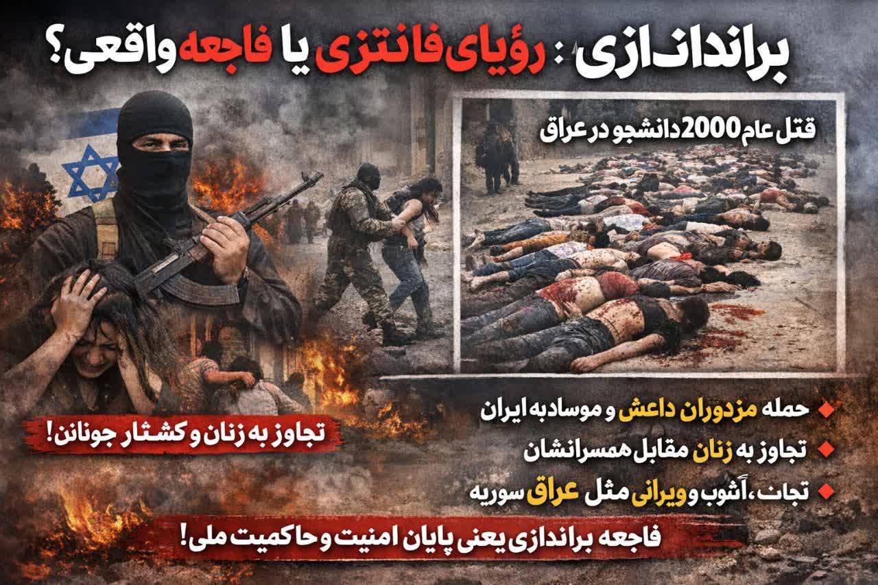 قابل توجه ملت شریف استان گلستان! ! براندازی یعنی پایان امنیت زنان، کودکان و خانواده‌ها. یعنی بازگشت به صحنه‌هایی که در آن، تجاوز به زنان و دختران در برابر چشم اعضای خانواده ، قتل‌عام جوانان، غارت اموال مردم ، کشتار و کشتار