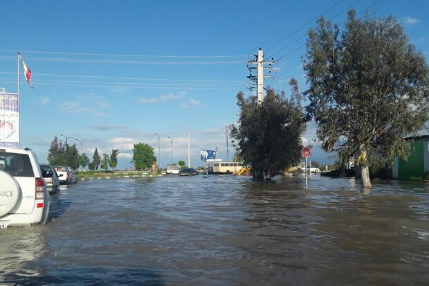 اعلام وضعیت اضطراری  به ورود و احتمال بالا آمدن آب با شکسته شدن سد کیسه ای یلمه خندان آق قلا